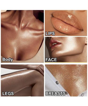 Body Shimmer Oil 100ml | Long Lasting Moisturizing Luminizer & Waterproof Highlighter - Bronze Gold Glow - Buy Online on GoSupps.com