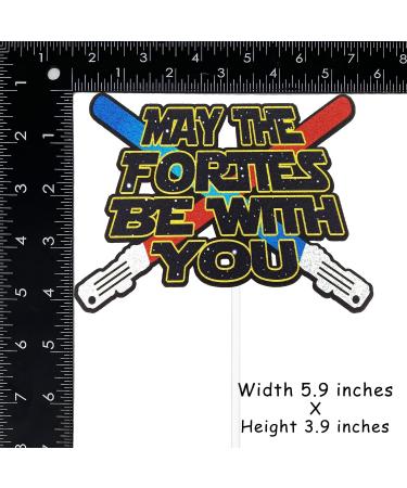 Festus Lightsaber 40th Birthday Cake Topper May the Forties Be with You Cake Decor Force 40th Forty Birthday Anniversary Supplies Galaxy War Theme Birthday Cake Topper for Space Wars Movie Fans - Buy Online on GoSupps.com