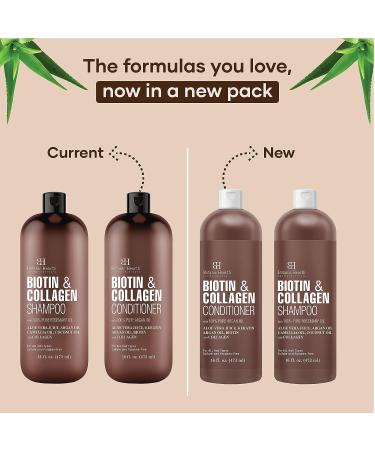 BOTANIC HEARTH Vegan Collagen Biotin Shampoo and Conditioner Set - Rosemary Oil - Hair Loss - Sulfate Free - Men and Women - 16 fl oz - Buy Online on GoSupps.com