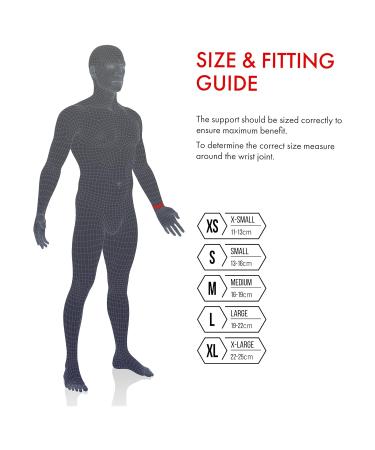 VULKAN Black Neoprene Wrist Support Short (3035) - Size S/M | International Shipping Available - Buy Online on GoSupps.com