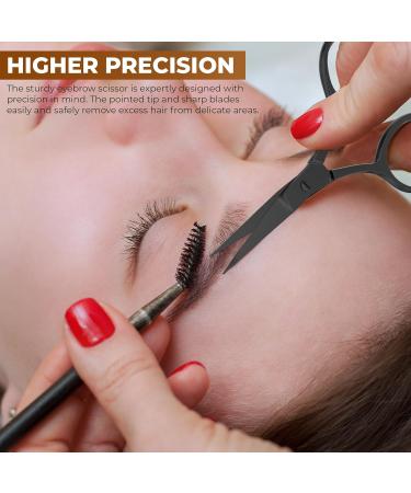 Utopia Care Facial Scissors for Men & Women - Precision Small Scissors for Beard Nose Mustache & Eyebrows Hair - Black - Buy Online on GoSupps.com