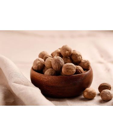 Gourmanity 1 lb Premium Whole Nutmeg | Kosher, Non-Irradiated, Vegan | Ideal for Grinding and Making Nutmeg Powder | Bulk Whole Nutmeg Nuts for Refill - Buy Online on GoSupps.com