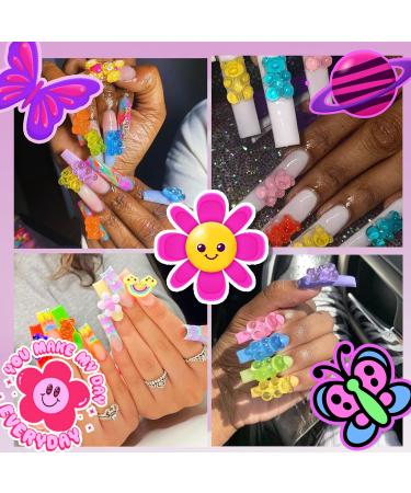 Namifin 3D Bear Nail Charms Bulk - Kawaii Lollipops Fruits Cherries & More | Cute Nail Art Accessories for DIY | International Shipping - Buy Online on GoSupps.com