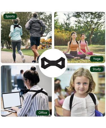 Adjustable Breathable Posture Corrector for Teens and Women | Upper Back Brace Support Straightener for 88-132 Lb | Corset Spine Support Belt for Pain Relief | Black - Buy Online on GoSupps.com