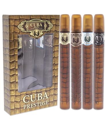 Cuba Prestige Men 1.17oz Classic EDT Spray 1.17oz Black EDT Spray 1.17oz Platinum EDT Spray 1.17oz Legacy EDT Spray 4 Pc Gift Set (amgcubp4) - Buy Online on GoSupps.com