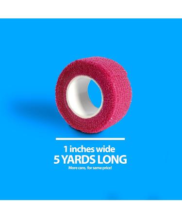 Buy Self Adhesive Bandage Wrap - Non-Woven Breathable & Water-Resistant Vet Wrap - 12 Multicolor Rolls 1 x 5 Yards for First Aid - Buy Online on GoSupps.com