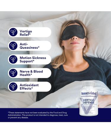 Research Verified Vertigo Defense - Soothe Symptoms and Support Inner Ear Balance - Vitamin D3, Ginger, Ginkgo Biloba, BioPerine - 60 Capsules 1 - Buy Online on GoSupps.com