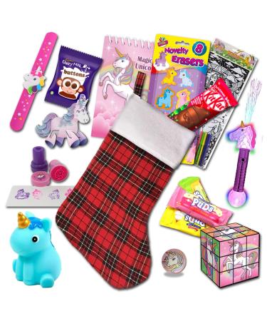 Pre-filled Christmas Stocking Packed full of Unicorn themed items over x15 goodies included