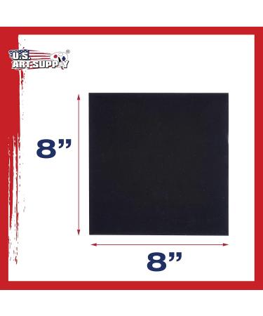 US Art Supply 8x8 Black Professional Artist Quality Canvas Panels - 6 Pack (1 Case of 6 Single Panels) - Buy Online on GoSupps.com