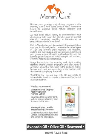 Natural Stretch Mark Remover for Pregnancy | Organic Anti-Stretch Marks Lotion with Shea Butter & Laminaria Seaweed | 3.38 oz - Buy Online on GoSupps.com