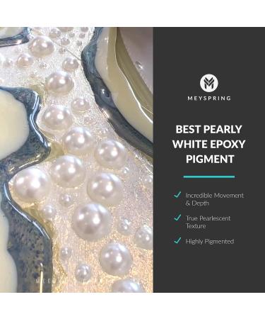 MEYSPRING White Pearl Mica Powder - 50g | Resin Pigment for Epoxy Art and UV Resin Dye - Buy Online on GoSupps.com