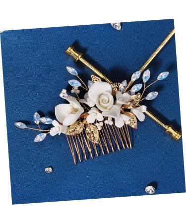 OFFSCH Bridal Comb Pearl Hair Decor for Wedding Hair Combs Macrame Decor Girls Hair Accessories Vintage Wedding Decor Bride Headdress Ceramics Bridesmaid New Chinese Style Ceramic Flower - Buy Online on GoSupps.com