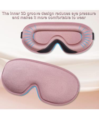 Soft & Breathable 3D Silk Sleep Mask for Women | Adjustable Eye Mask for Side Sleepers - Ros gold - Buy Online on GoSupps.com