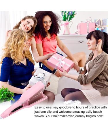 Curling Iron Crimper Beach Waves Curling Iron Iron Hair Crimper Hair Crimper Curling Wand Hairstyle Hair Crimper Hair Styling Equipment for All Hair Types Hair Tool for Home Salon B: Pink European Regulations - Buy Online on GoSupps.com