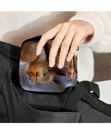 Period Bag Sanitary Napkin Storage & Makeup Pouch - Forest Animal Print | Color2982 - Buy Online on GoSupps.com