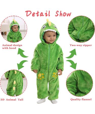 Doladola Baby Boys Girls Green Shark Hooded Onesie | Infant Pajamas Romper 0-3 Months - Buy Online on GoSupps.com