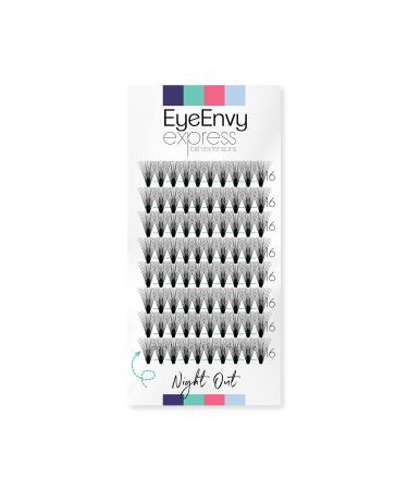 Individual Cluster Lashes Night Out D curl 16mm Extra Long Faux Mink Full Volume EyeEnvy Express Lash Extensions
