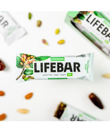 Lifefood Lifebar Energy Seal - 15 Pack Vegan Sports Bars (Chia Pistachio) - RAW Organic Gluten-Free Lactose-Free No Added Sugar - Buy Online on GoSupps.com