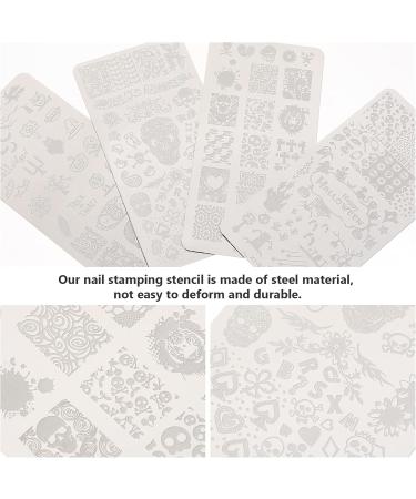 Lurrose 4-Piece Nail Art Printing Plate Set - Creative Manicure Templates for Stunning Nail Designs - International Shipping Available - Buy Online on GoSupps.com