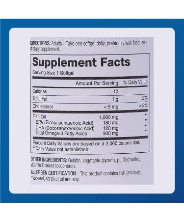 MAJOR Omega-3 Fish Oil - Fish Oil Supplement 1000mg - 100 Softgels (1-Pack) 100 Count (Pack of 1) - Buy Online on GoSupps.com