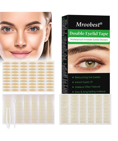 600 Pieces Double Eyelid Tape Eyelid Tape Eyelid Sticker Eyelid Lifter Strips Invisible Double Eyelid Stripes Eyelid Tape Set Double Sided Eyelid Tape Double Eyelid Patch Eyelid Stripes