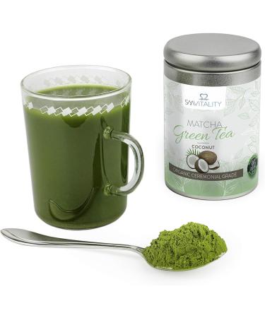 Organic Coconut Flavoured Matcha Green Tea Powder - 100g | Immunity & Metabolism Booster with Antioxidants and Vitamins - Buy Online on GoSupps.com