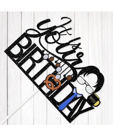 It's Your Birthday Cake Topper The Office Themed Birthday Party Decorations Coworker Bday Decor Supplies Assembled Double-Sided Glitter - Buy Online on GoSupps.com