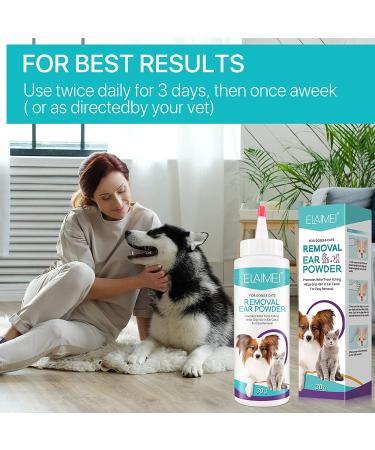 SuperSr Pet Ear Cleaner Solution - Stop Itching & Infections in Dogs & Cats - Controlling Odor - 1PC Removal Ear Powder - Buy Online on GoSupps.com