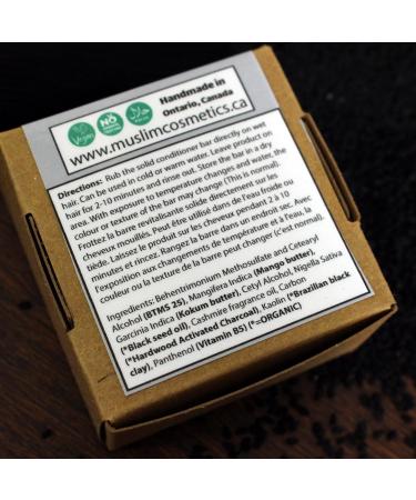BLACK SEED oil Solid conditioner bar/Organic Charcoal / 100% Natural/Zero waste/For all hair types // Made in Canada - Muslim Cosmetics - Black seed Conditioner - Buy Online on GoSupps.com