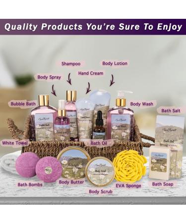 Luxury Bath Spa Gift Set - 15 Piece Lavender & Chamomile Kit with Bubble Bath Lotion Bath Salts & More - Perfect for Relaxation - Buy Online on GoSupps.com