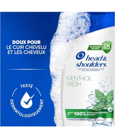 Head & Shoulders Menthol Fresh Anti-Dandruff Shampoo 6x330ml Daily Use Clinically Proven to Eliminate Up to 100% of Dandruff All Hair and Scalp Types - Buy Online on GoSupps.com
