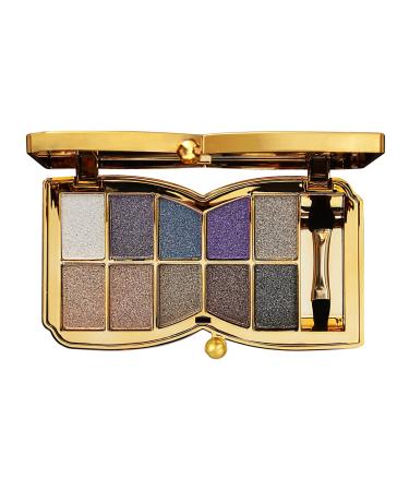 UIFCB Glitter Eyeshadow Palette 10 Colors Sparkle Shimmer Eye Shadow Highly Pigmented Long Lasting Makeup Set Gold(Type 3)