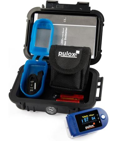Buy Pulse Oximeter Pulox PO-200A Accurate SpO2 Pulse & PI Measurement with Alarm & Accessory Set Fast International Shipping - Buy Online on GoSupps.com