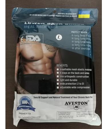 AVESTON Back Support Brace for Pain Relief - Adjustable Lumbar Support Belt for Men/Women - XLarge (46-52 Inch) - Buy Online on GoSupps.com