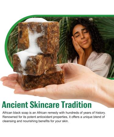  WeiWeiLa Organic African black soap 200g African soap against acne and dark spots raw black soap for all skin types face body hair - Buy Online on GoSupps.com