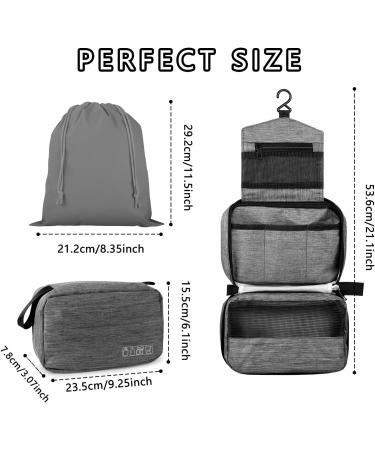 Januts Hanging Travel Toiletry Bag - Waterproof Makeup Organizer for Women & Men - Grey - Buy Online on GoSupps.com