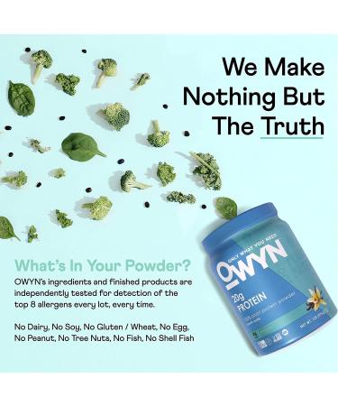 OWYN Plant-Based Protein Powder - Smooth Vanilla, 1.05 lbs | Vegan & Clean Nutrition - Buy Online on GoSupps.com