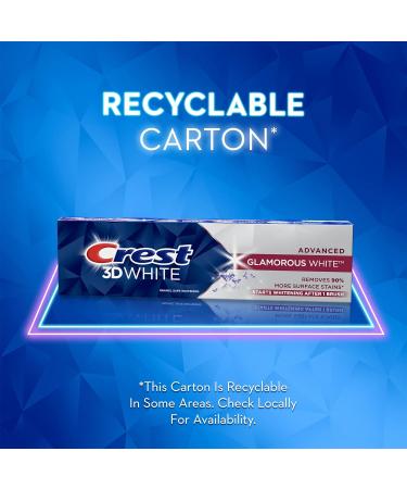Crest 3D White Advanced Glamorous White Teeth Whitening Toothpaste - 3.8 oz (Pack of 3) - Buy Online on GoSupps.com