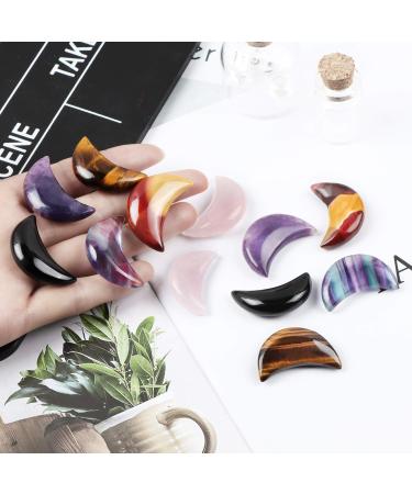 Artistone Black Obsidan Moon Star Shaped Worry Stones Healing Crystal Set Natural Gem Crystal and Healing Pocket Stone for Reiking Home Office Decor DIY Jewelry Making(Gift Box) Black Obsidian - Buy Online on GoSupps.com