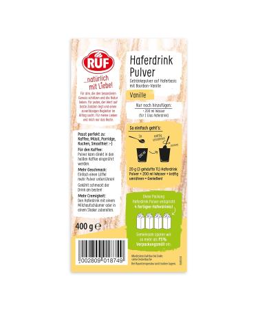 Shop Vegan Vanilla Oat Drink Powder | Gluten-Free Herbal Drink | 400g - Additive-Free & International Shipping - Buy Online on GoSupps.com