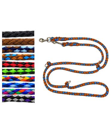 Dog linen large dogs up to 80 kg double brick jumbo 2.40m / 2.80m / 3.50m / 5m adjustable exercise line / guide very stable (2.40m 3-fold adjustable Hawaii (brown curry turkey)) 2.40m 3-foldable Hawaii (Braun-curry-T rkis)