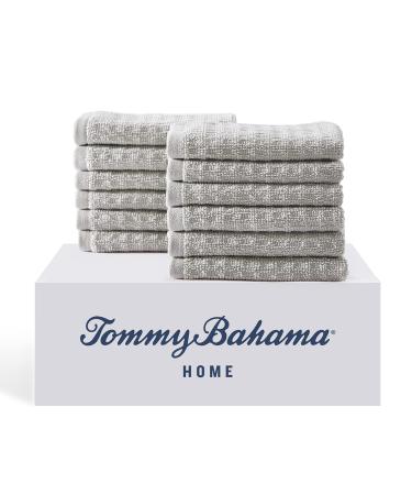 Tommy Bahama- Washcloth Set  Highly Absorbent Cotton Bathroom Decor  Low Linting & Fade Resistant (Northern Pacific Grey  12 Piece) Northern Pacific Pelican Grey Washcloths (12-Piece) - Buy Online on GoSupps.com