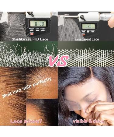 WOWANGEL 13x6 HD Lace Front Wig Human Hair 18 Inch 250% Density Straight Brazilian Remy Hair - Self Growing Hairline, Invisible Knots - Buy Online on GoSupps.com