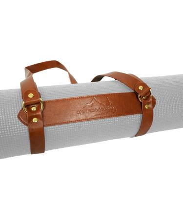 Vegan Leather Yoga Mat Carrier Sling | Adjustable Blanket Strap | Bedroll Straps - Buy Online on GoSupps.com