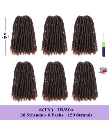 WIGNEE Crochet Faux Locs 8 Soft Pre-Twisted Dreadlock Hair, Ombre 1B/30 - 6 Packs for Black Women - Buy Online on GoSupps.com