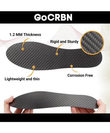 Carbon Fiber Insole for Toe Pain Relief | Rigid Inserts for Shoes | Recovery from Turf Toe, Hallux Rigidus & Arthritis | Men 8.5 / Women 9.5 - Buy Online on GoSupps.com