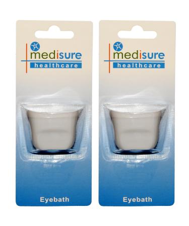 Mediusure Healthcare One Size Plastic Eyewash Pain Relieve Cleaning Eye Bath Cup x 2