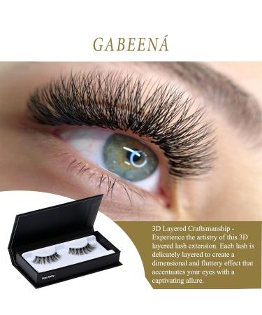 Buy Gabeena Self-Adhesive False Eyelashes - Waterproof Reusable Handmade for Dramatic Eyes | International Shipping - Buy Online on GoSupps.com