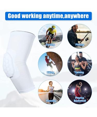 VOCOSTE 2pcs Elbow Brace - Support Sleeve for Joint Pain Relief | XL White Elbow Pad for Men & Women International Shipping Available - Buy Online on GoSupps.com