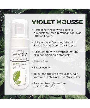 Evolv 1 Hour Violet Mousse: Vitamin-Infused Formula with Exotic Oils & Tea Extracts - Buy Online on GoSupps.com